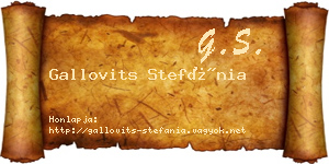 Gallovits Stefánia névjegykártya
